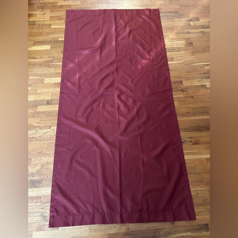 NWOT Set of 2 Ellery Homestyles Curtain Panels Burgundy Rod Pocket 41 x 84 New